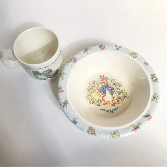 Eden Peter Rabbit Melamine Dish Set Cup Bowl 1996 - Picture 1 of 12